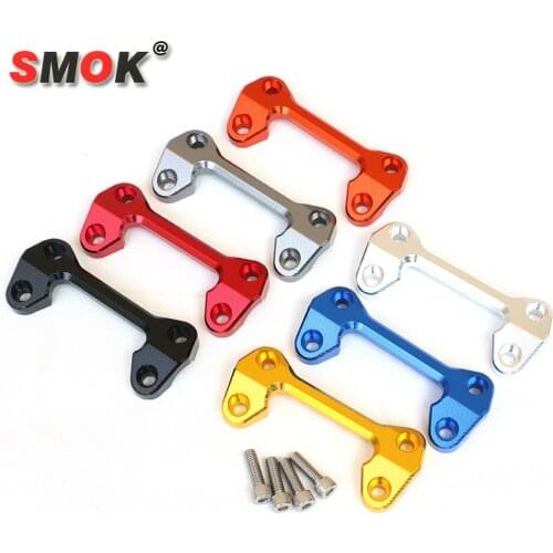 SMOK Motorcycle Accessories CNC Aluminum Alloy Handlebar Fat Handle Bar Riser Mount Clamp Top Cover For Yamaha FZ16