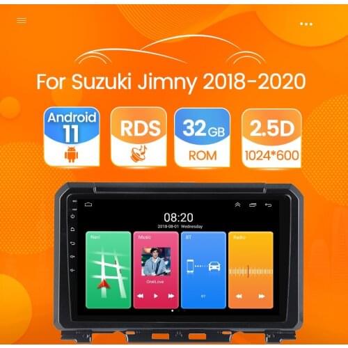 9" Car Radio 2din Android 11 for Suzuki Jimny Multimedia 2018 2019 2020 2G 32G Support Steering Wheel Control Carplay with frame