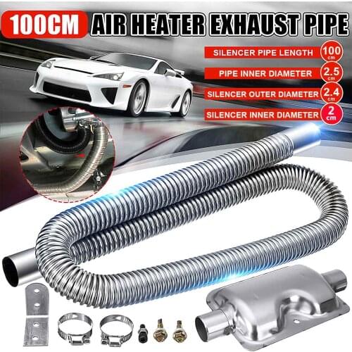 100cm car air parking heater duct, with 24mm exhaust muffler, with clip, for Webasto Eberspacher diesel heater