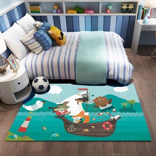 Home Carpet Bedroom Baby CreepIng Cartoon Pad Childrens Room Cartoon Bedside Blanket