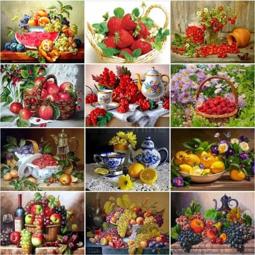 EverShine DIY 5D Diamond Painting Full Drill Square Fruit Cross Stitch Diamond Embroidery Sale Handwork Art Gift Home Decor