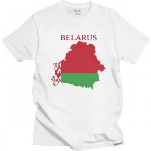 Belarus Map Flag Edit T Shirt Men Cotton Handsome T-shirt O-neck Short Sleeved Belarusian Patriotic Tee Fashion Clothing Gift