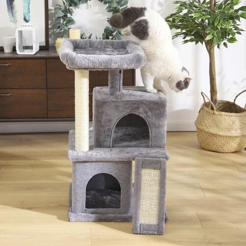 Cats Tree Tower Condo Kitten Cat Scratcher Home Furniture Pets House Furniture Pets House Hammock 86cm Cat Toy With Ball