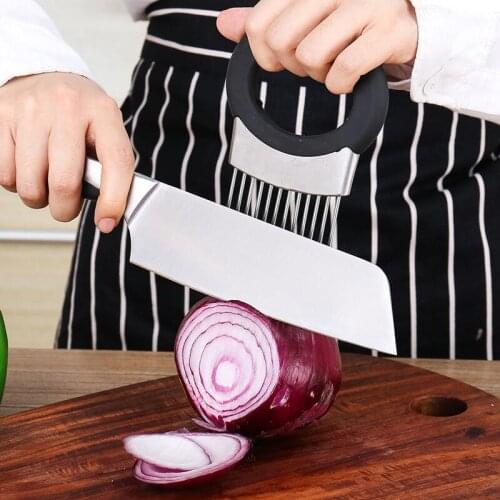 Creative Kitchen Gadgets Hamstring knife & fork onion holder slicer tamato cutter vegetable meat fish needle insert needle soap