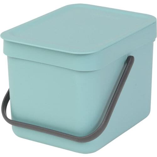 Kitchen Mini Trash Can Creative Office High Quality Square Storage Plastic Basket Table Basura Reciclaje Garbage Bin EB50TC