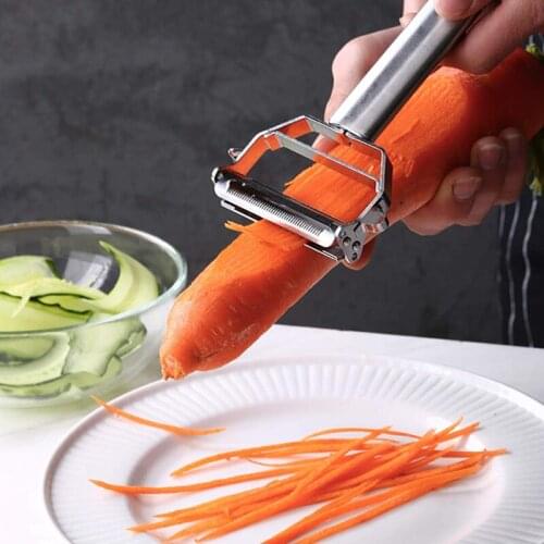 Multi-function Stainless Steel Vegetable Peeler Carrot Fruit Potato Double Planing Grater Cutter Kitchen Tool Gadget