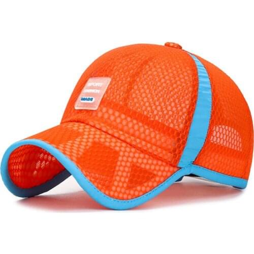 2021 Fashion Summer Cap Mesh Breathable Snapback Hat Sun Caps