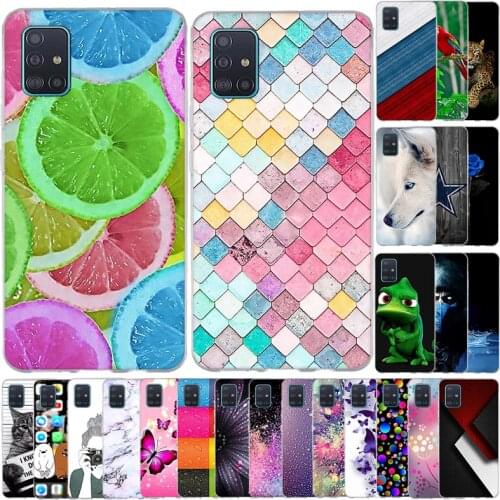 Soft Silicone Case For Samsung Galaxy A51 Case Soft TPU Phone Case For Samsung Galaxy A51 Case Back Cover Protective Shell Bags