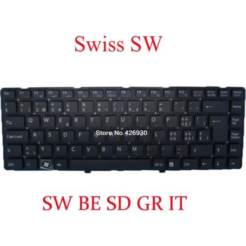Laptop SW BE SD GR IT Keyboard For SONY VPCEA VPC-EA 148792231 148792261 148792221 148792251 Swiss Belgium Sweden new