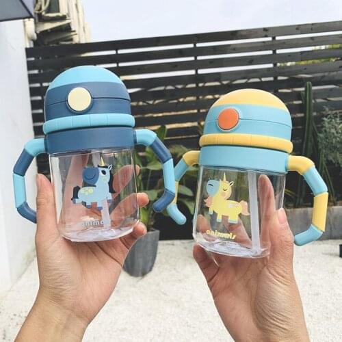 Baby Animal Learning Drinking Tritan Bebe Copos 3800ml Cup with Strap Baby Feeding Water Drink Leak Proof Bottle with Straw