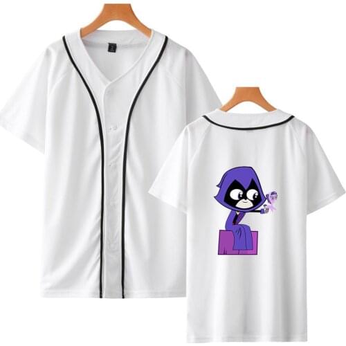Teen Titans Go! Fashion Prints Baseball T-shirts Women/Men Summer Short Sleeve Tshirt Hot Sale Casual Streetwear Clothes