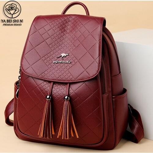 Casual Pu Leather Backpacks for School Teenagers Girls Multifunction Large Capacity Shoudler Bags for Women 2020 Travel Bookpack