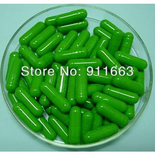 0# 5,000pcs Vacant Capsules! Green-Green Colored, Empty Gelatin Capsules Sizes 0(joined capsule and seperated capsule available)