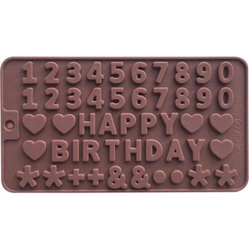 3D Cake Decorating Tools Silicone Chocolate Mold Letter And Number Fondant Molds Cookies Bakeware Tools