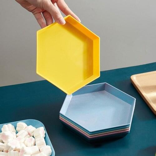 Hexagon Wheat Straw Tableware Spit Bone Dish Household Plastic Wheat Dish Nordic Dining Garbage Dish Sauce Dish