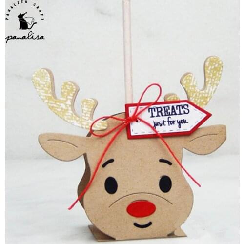 Panalisacraft 3D christmas noel deer Box Metal cutting dies dis Scrapbooking Card Making Album Embossing Stencil Decoration