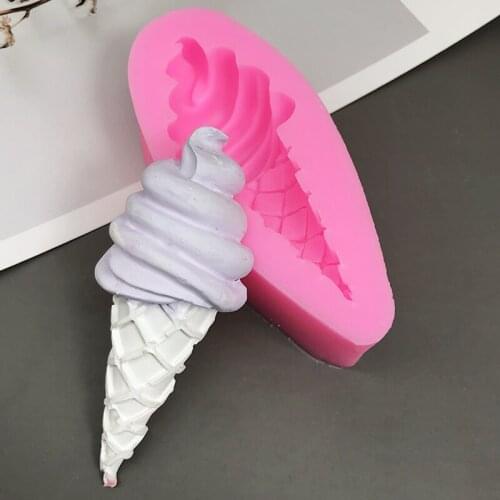 Cone ice cream modeling silicone mold chocolate fondant cake decoration baking tools candle mold soap mold resin molds