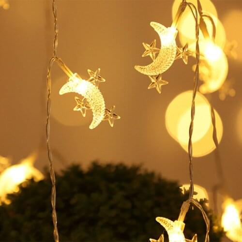 Fairy LED String Star Moon String Light Battery/USB/Solar Powered Garland String Light for New Year Christmas Wedding Home Decor