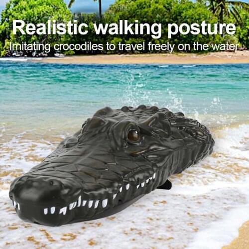 2.4G Crocodile Remote Control Boat Two-in-one High-speed Speed Boat Water Racing Boat Electric Childrens Toys launch gift