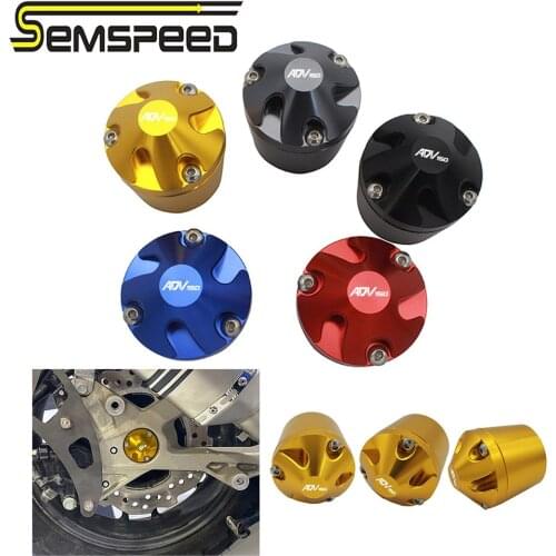 SEMSPEED For Honda ADV150 adv 150 2019 2020 CNC Rear Wheel Fork Crash Slider Falling Protector Sliders Motorcycle Accessories