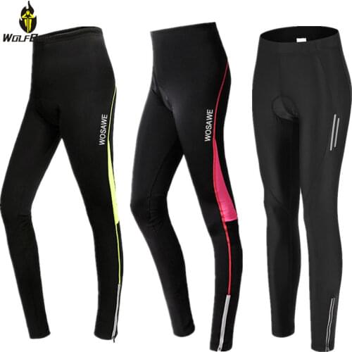 WOSAWE Cycling Pants Sportswear Womens Bike Bicycle Riding Cycling Padded Gel Pants Trousers Clothing Tights