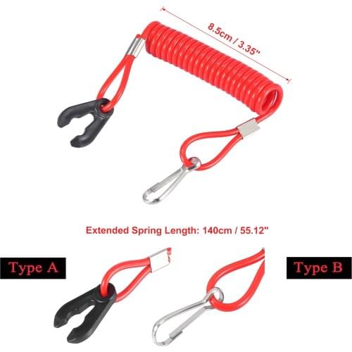 X Autohaux 1Pc 4Pcs Boat Outboard Engine Safety Cord Stop Switch Lanyard Tether 682-82556-00 for Yamaha WaveRunner WaveVenture