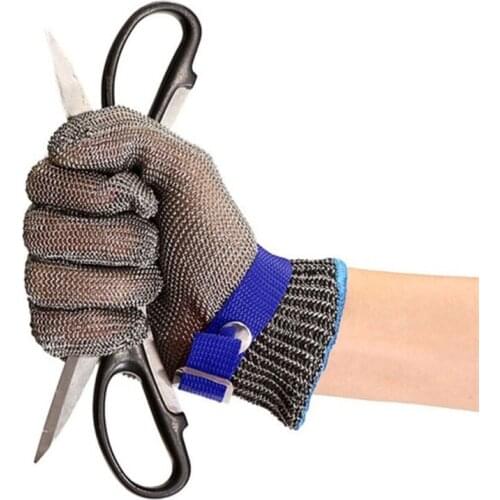 1PC Stainless Steel Adult Gloves Working Cut Proof Stab Resistant Metal Mesh Carpentry Butcher Operation Glove Anti-cut Level 5