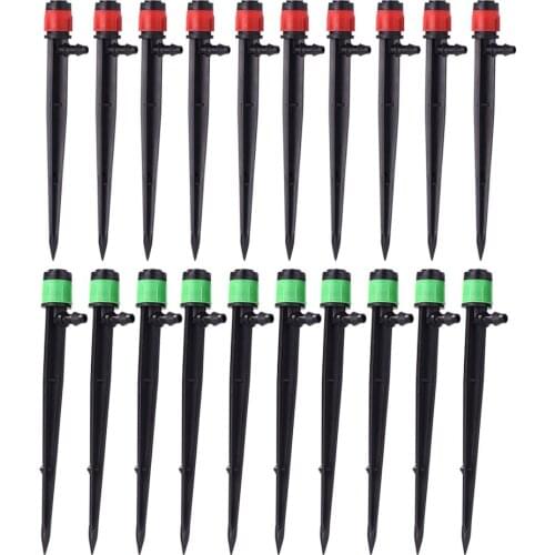 10pcs 360 Degrees Drippers Watering Sprinkler Nozzle for 4/7mm Hose Garden Water Irrigation System Sprayers for Agriculture Farm