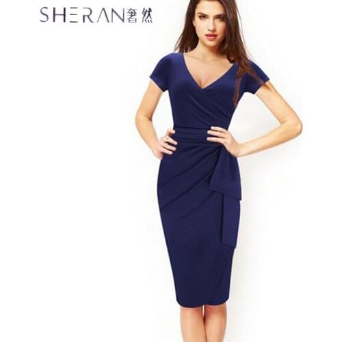 2018 Spring dress new womens dresses folds stretch temperament Slim package hip pencil dress with belt plus size women clothing