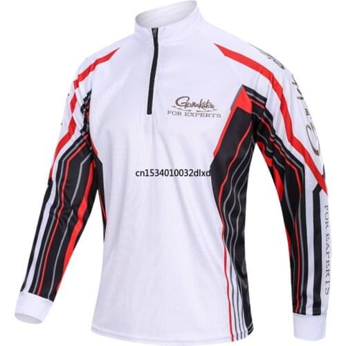 GAMAKATSU Breathable Fishing Shirts Sport Outdoor Long Sleeve Fishing Clothing Profesional Quick Dry Sun Anti-UV Hiking Clothes