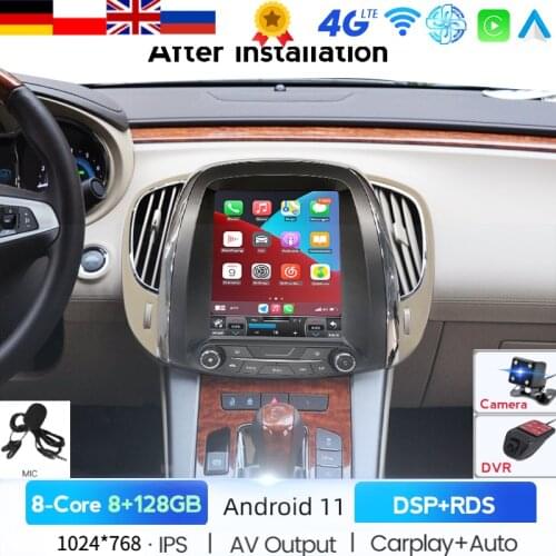 Car Android 11 system 6GB+128GB Multimedia radio bluetooth gps for buick lacrosse GM Alpheon 2009-2012 9.7 inch Vertical screen