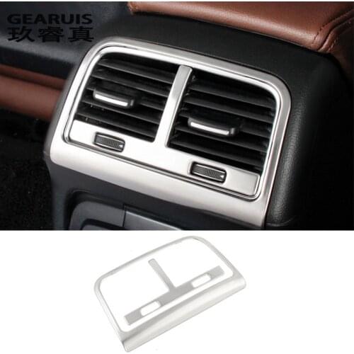 Car styling Rear air conditioning vent decorative frame air outlet trim stickers Covers for Audi Q5 a4 b8 a5 auto Accessories
