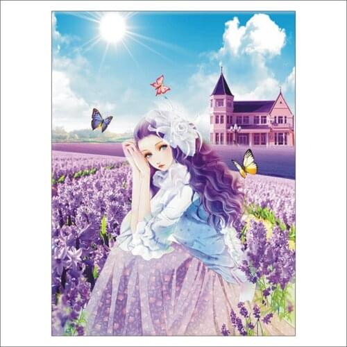 DIY 5D Diamond Painting Set Lavender Girl Mosaic Home Decoration Wall Art Decoration Diamond Embroidery Gift T214