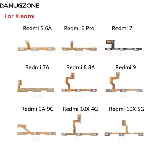 Power Button On / Off Volume Mute Switch Button Flex Cable For Xiaomi Redmi 6 Pro 7 6A 7A 8 8A 9 9C 9A 10X 4G 5G