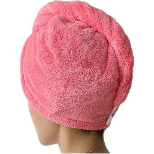 HELLOYOUNG Women Bathroom Super Absorbent Quick-drying Microfiber Bath Towel Hair Dry Cap Salon Towel 25x65cm
