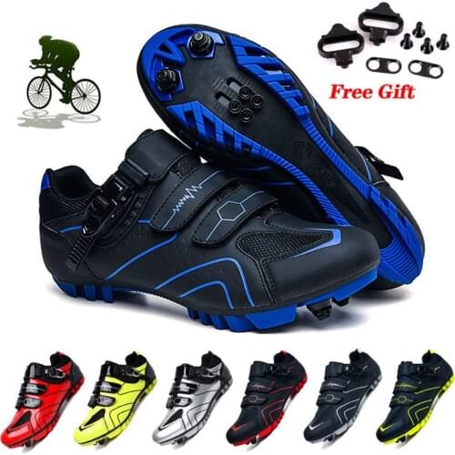 MTB Sneakers Men Road Route Bike Shoes Women Trail Mountain Cycling Sneakers Racing Bicycle Spd Cleats Shoes Flat Cycling Shoes