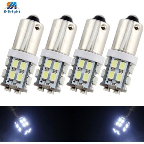 YM E-Bright 4PCS BA9S 20 SMD 1206 T11 T4W Light Bulbs 12V Car Led Bulbs 20 LED Clearance Lights White Car Door Lamps Auto Led
