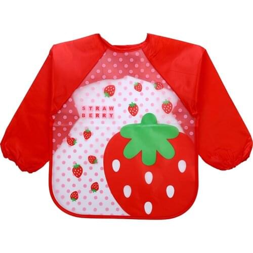 Long Sleeve Waterproof Baby Bandana Bibs EVA Kids Eating Drawing Apron Baby Self Feeding Cartoon Infant Newborn Towel Stuff