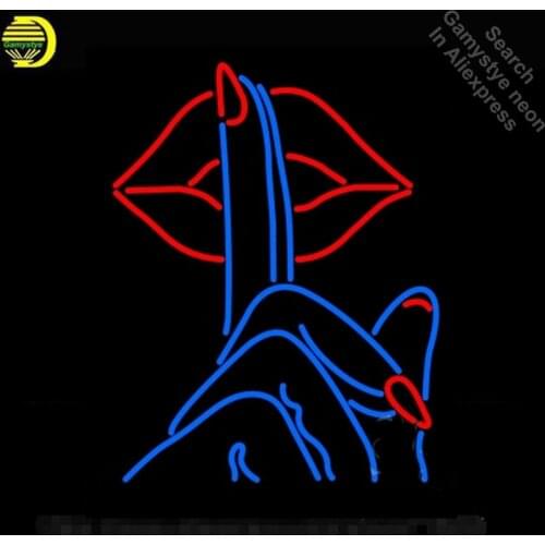 New Neon Sign Nail On Lip Neon Light Sign Bulb handcraft Glass Tube Lamp Store Display Commercial Light Iconic Sign Dropshipping