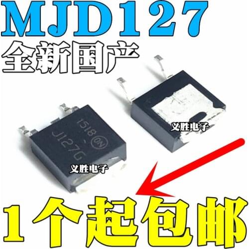 2PCS NEW MJD127G J127G TIP127 MJD127 SOT-252 TO-252 PNP Darlington transistor, darlington power, triode