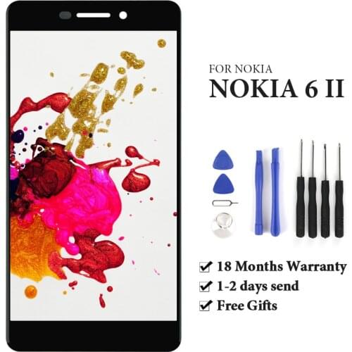 OEM For Nokia 6 II 6.1 LCD Display Touch Screen Digitizer Without Frame Assembly Replacement For Nokia 6 II LCD Screen