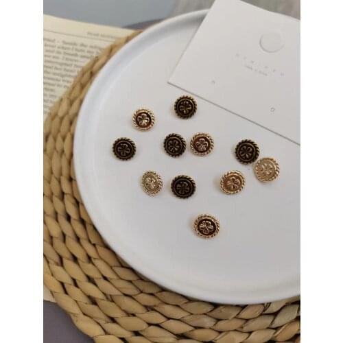 10Pcs Gold Buttons Suit Button for Clothing Sweater DIY Sewing Accessories For Needlework Handy Work
