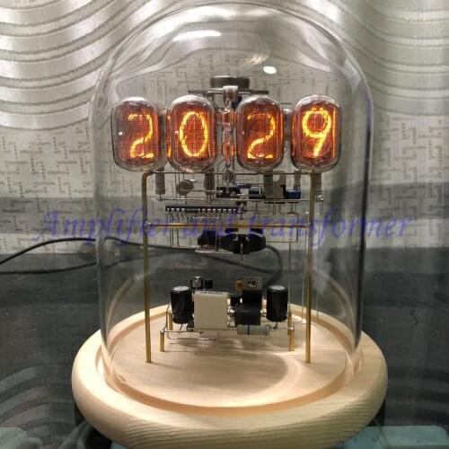 Christmas gifts, birthday gifts! IN12 glow tube clock, retro nostalgic personality pendant living room creative decoration