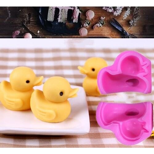 3D cute duck silicone mold DIY fondant cake mousse mold, candlestick, soap mold accessories tool