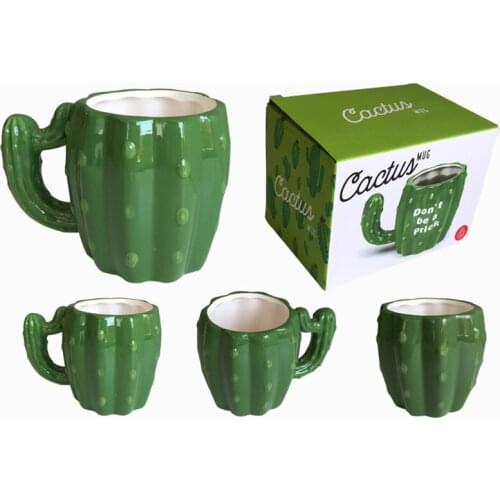 Cute Cup Cactus Ceramic Cup Household Creative Couple Cup Breakfast Milk Coffee Cup Mug Office Water Cup Birthday Gift Mugs