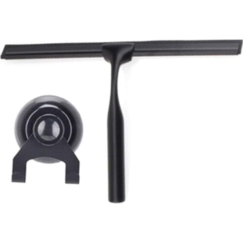 Stainless Steel Shower Squeegee Window Wiper Cleaner with Suction Hook Bathroom