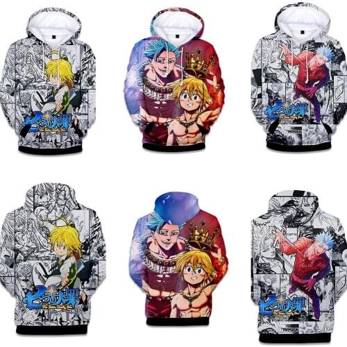 Hooded Hot The Seven Deadly Sins Hoodies Men Women Sweatshirts New Fashion Autumn Hoodie Pullover