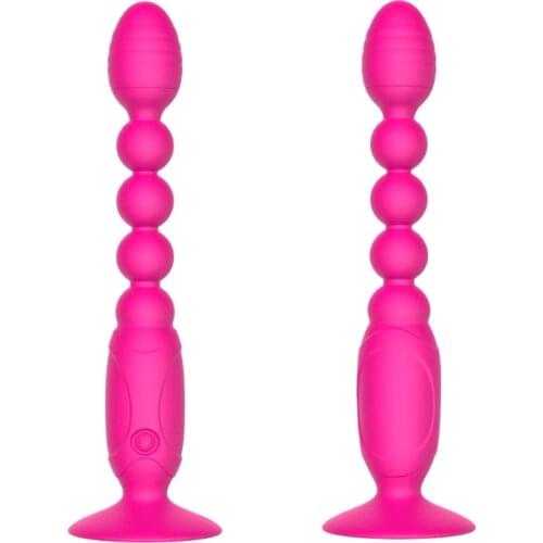 Waterproof USB Charging G-spot Anal Beads Plug Vibrator Silicone Butt Plug Messager Sex Products Anal Sex Toys For Men Women A3