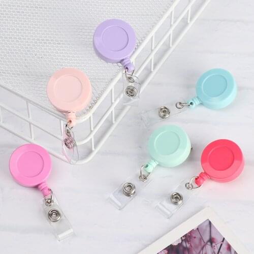 Retractable Pull Badge ID Lanyard Name Card Holder Neck Strap Lightweight Necklace Hanging Rope Reels Key Ring Clips