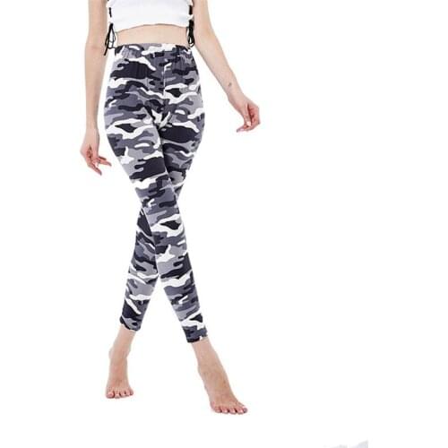 VISNXGI Push Up Leggings Womens Clothing Camouflage Workout Pants Printing Elasticity Fitness Casual Solid Polyester Jeggings